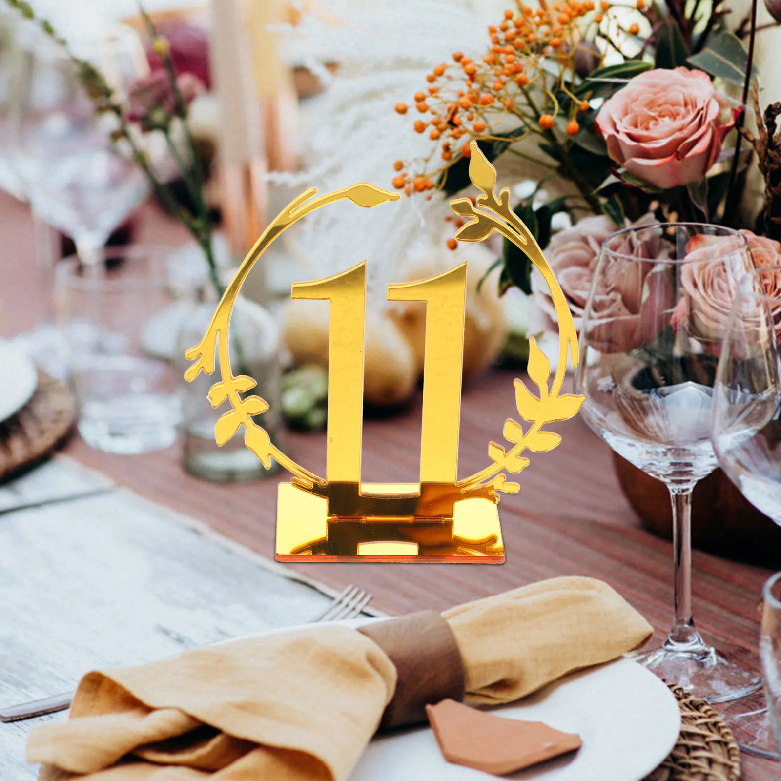 

20 Pcs Table Numbers Reception Table Numbers Silver Seating Signs for Wedding Banquet Reception Decor Reusable Number Cards