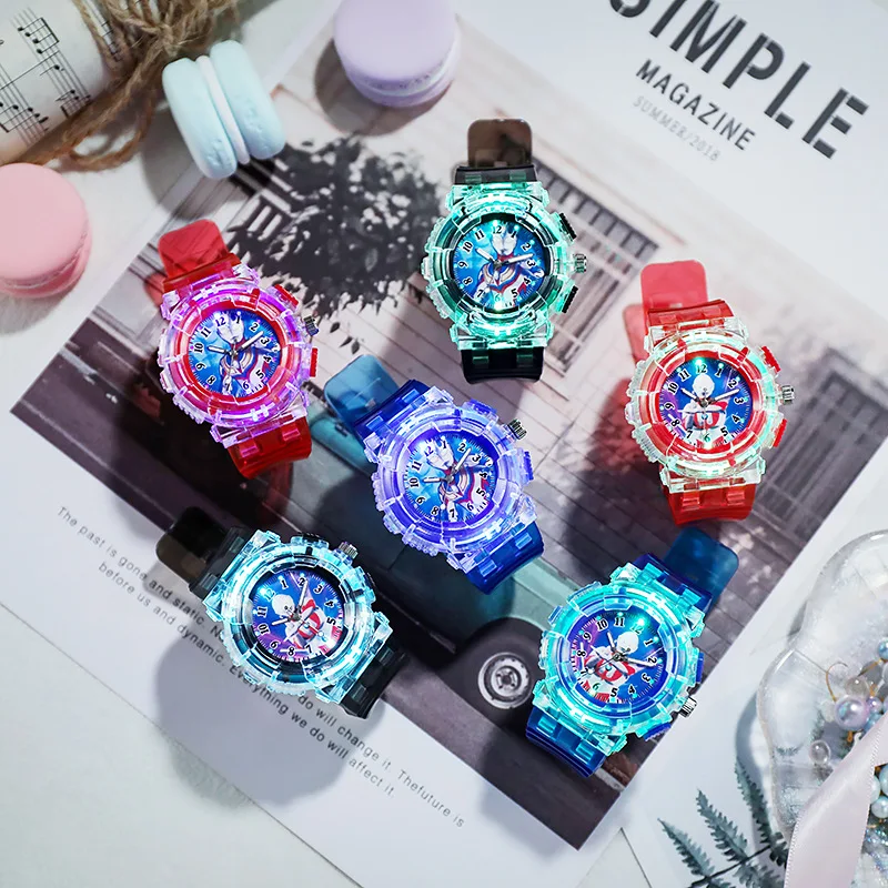 Orologi da bambino luminosi alla moda Orologi da polso al quarzo analogici sportivi casual per bambini Orologio da bambino semplice Orologio da regalo per ragazze