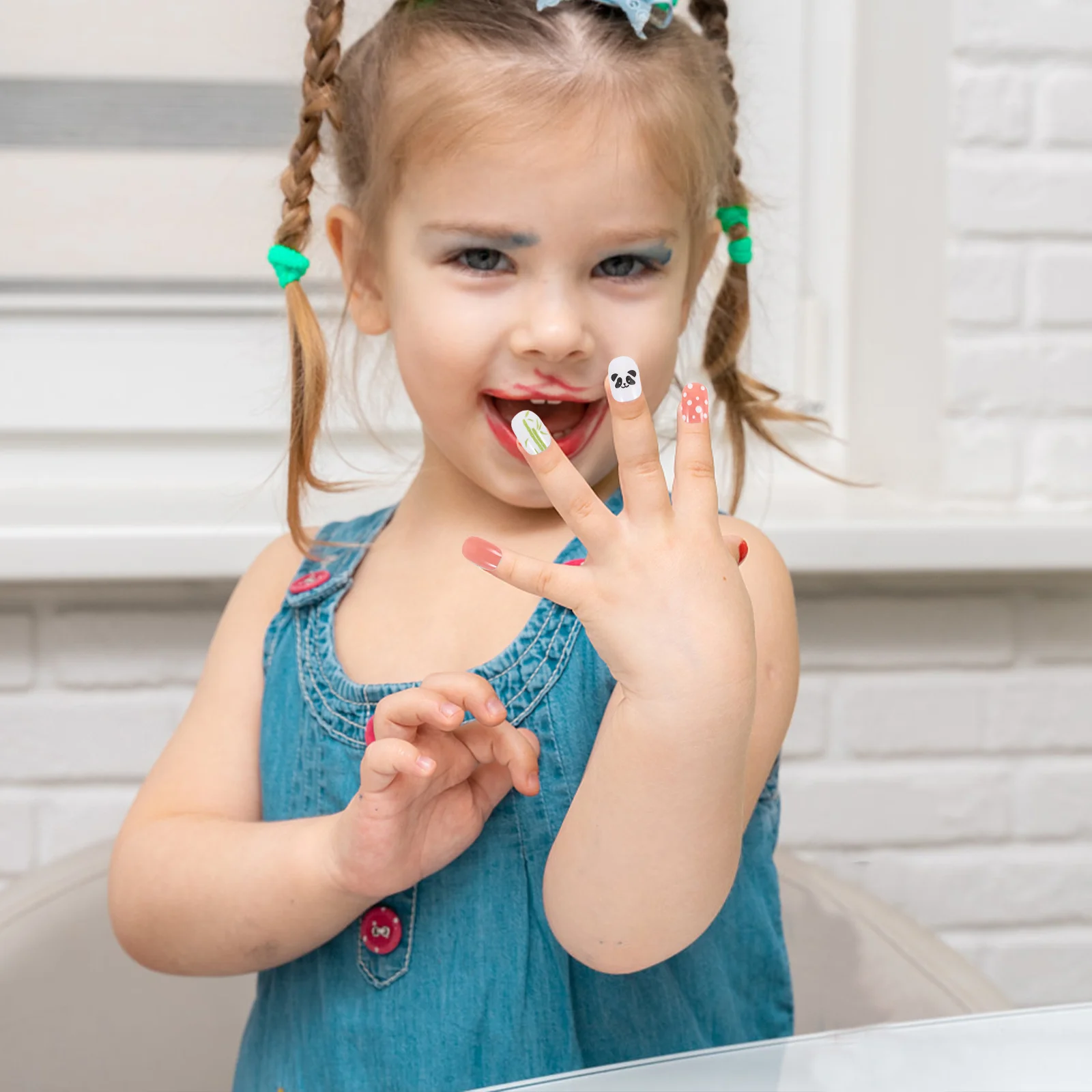 5 scatole di decalcomanie per unghie finte per forniture per manicure fai da te adesivi per unghie finte unghie corte a copertura totale