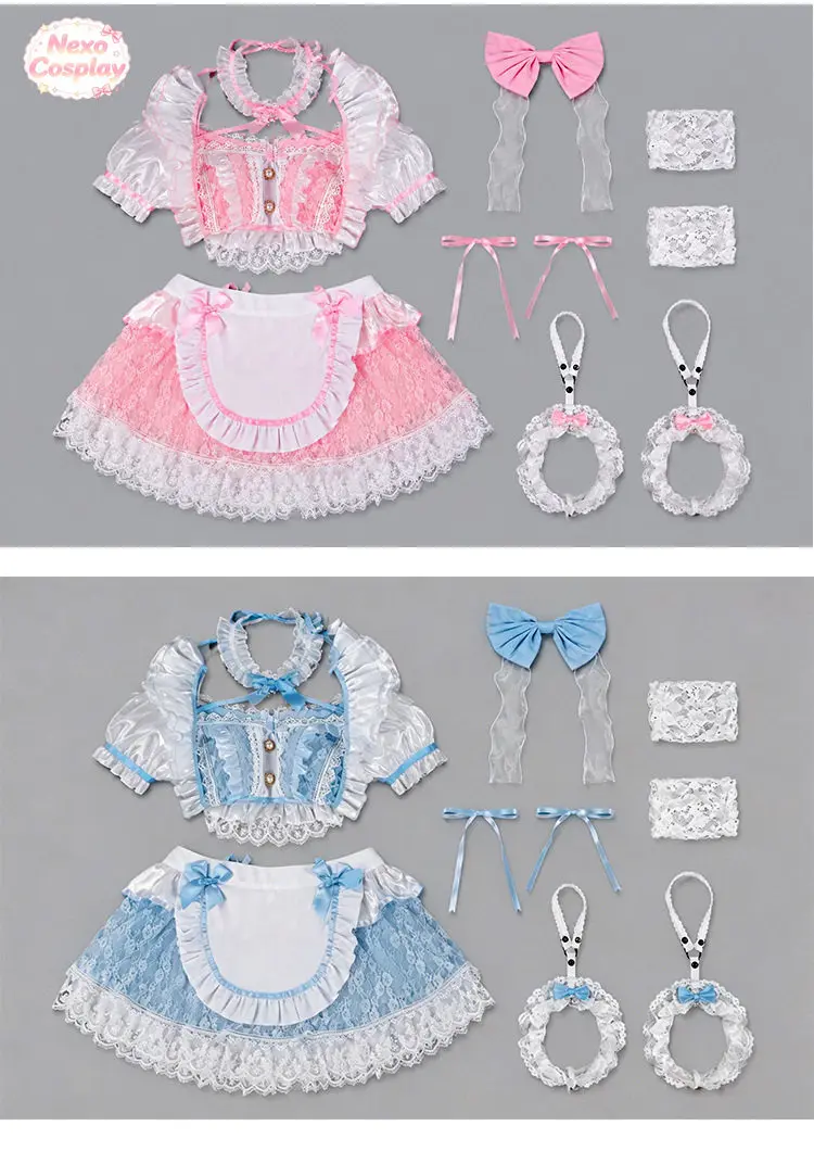 Macaron Color Japanese Milk Maid Outfit Cosplay Costume NexoCosplay