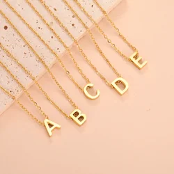 Cazador Initial Letter Necklace for Women Girls Stainless Steel A-Z Alphabet Choker Chain Jewelry Trend 2026 Birthday Gifts New