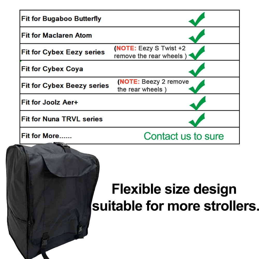كولو كيد ®   حقيبة سفر لعربة الأطفال، حقيبة ظهر، ملحقات تخزين كرسي الدفع المتوافقة مع عربات الأطفال Cybex Coya، Beezy، Eezy