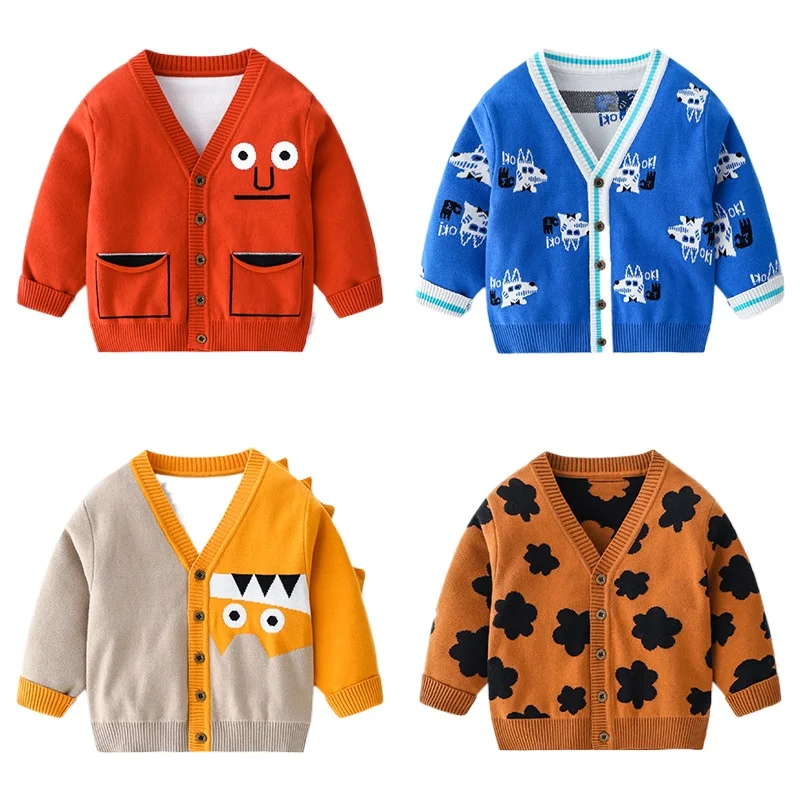 

Cute Toddler Boys Sweaters Kids Cardigans Boys Girls Knitwear Winter Children's Clothes