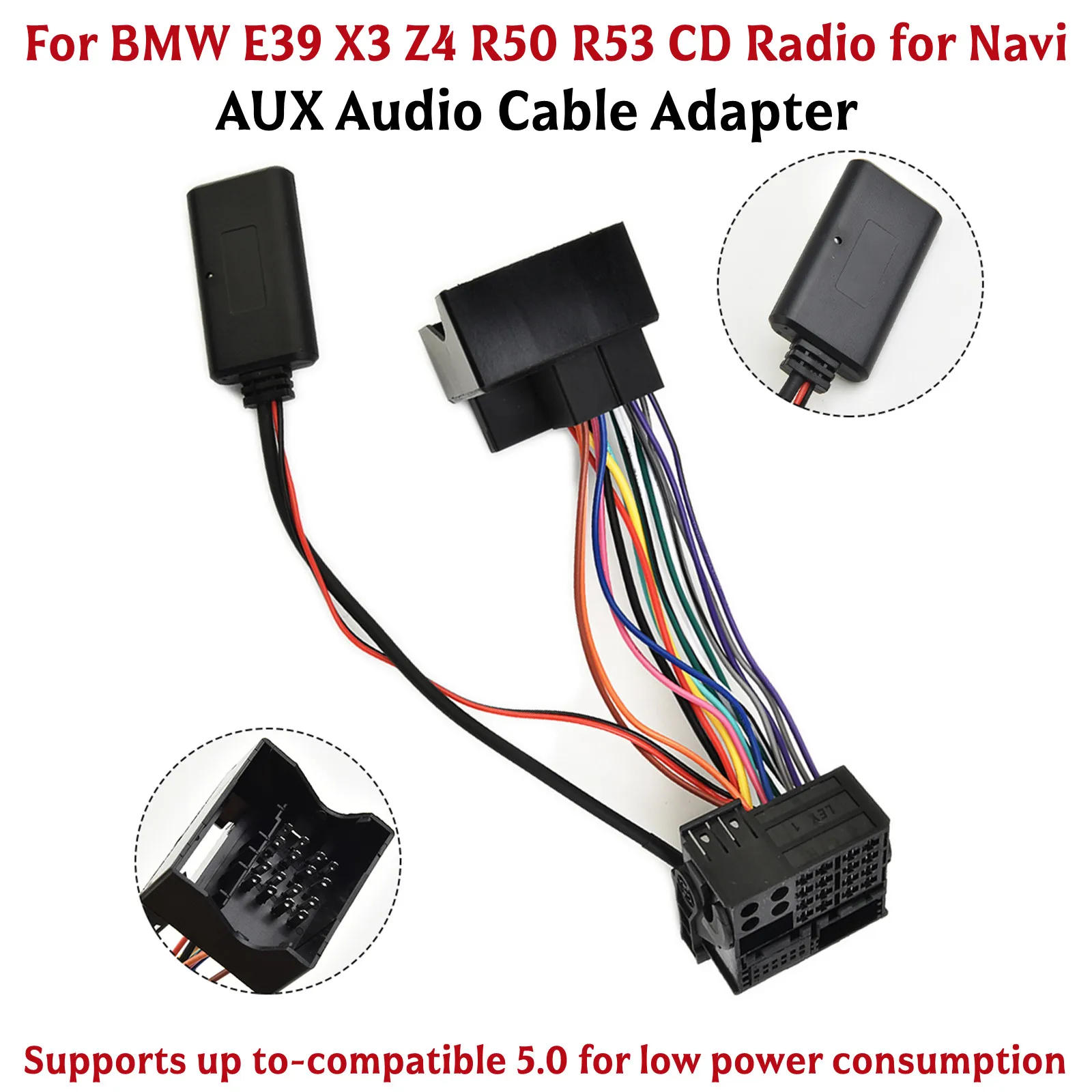 Car Audio AUX Cable Wireless Bluetooth Adapter For BMW E39 E53 E83 X3 E85 Z4 MINI R50 R52 R53 Boost CD / Navigation