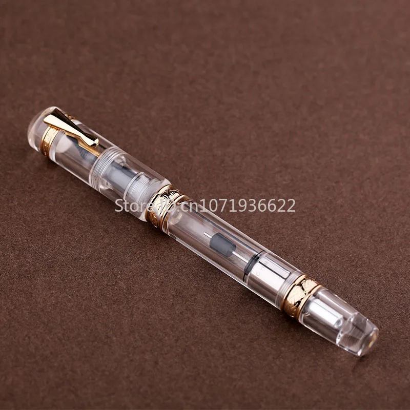 MAJOHN C5 High-efficiency Ink-absorbing Acrylic Fountain Pen Innovative Push-type Piston Vacuum Large-capacity Ink Writing Pen