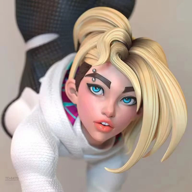 Figura de Spidergwen de 18cm, figura de Anime de Spider Girl, película de rol, figura de acción de Gwen, juguetes coleccionables, decoración, modelo de Pvc, regalos de muñecas