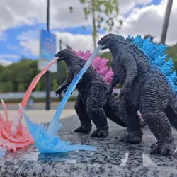 New Godzilla Breath Action Figure Godzilla Movie Model Nuclear Energy Injection Soft rubber Doll Movable Joints Toy For Kid Gift