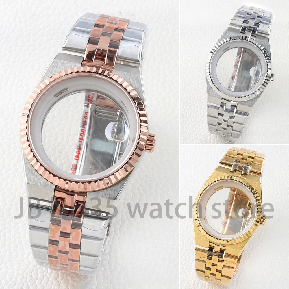 

39.5mm NH35 Watch Case Sapphire Stainless Steel Bracelet for Land-Dweller NH35 NH36 Automatic Movement 33.8mm Dial Waterpoof
