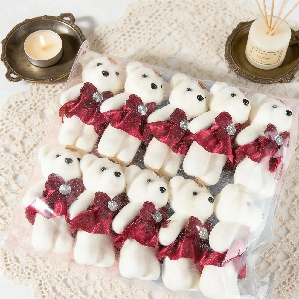 

Набор из 10 мягких плюшевых игрушек: мини-медведи, куклы-медвежата, мини-медведи для букетов, куклы-подвески для DIY-подарков из цветов