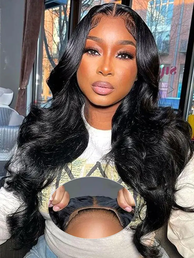 Body Wave Glueless Human Hair Wig Wear and Go 4x4 5x5 Pre Cut Hd Lace Closure Wig Pre Plucked Ready to Go Wig for Beginners