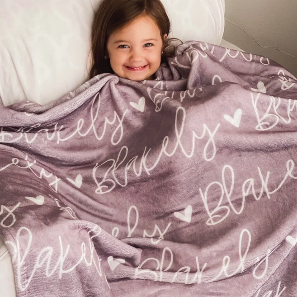 Sweat Heart Name 35 Color Blanket Personalized Soft Fleece Blanket For Christmas Best Gift For Family Members Kid Friends Lovers