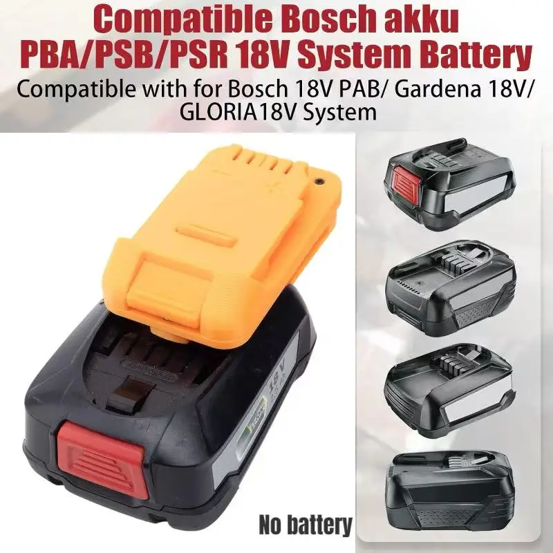 Converter Adapter for Dewalt 20V Li-Ion Battery Convert To for Bosch 18V PBA Power Tools(﻿Adaptor Only)