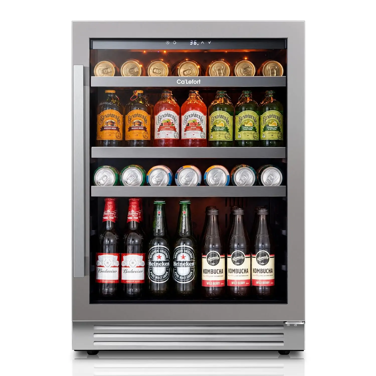 Beverage Refrigerator with Glass Door 24 Inch - 180 Can, Custom