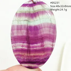 Natural Purple Fluorite Quartz Pendant Jewelry Women Men Rainbow Oval Yellow Round Fluorite Bead Necklace AAAAA