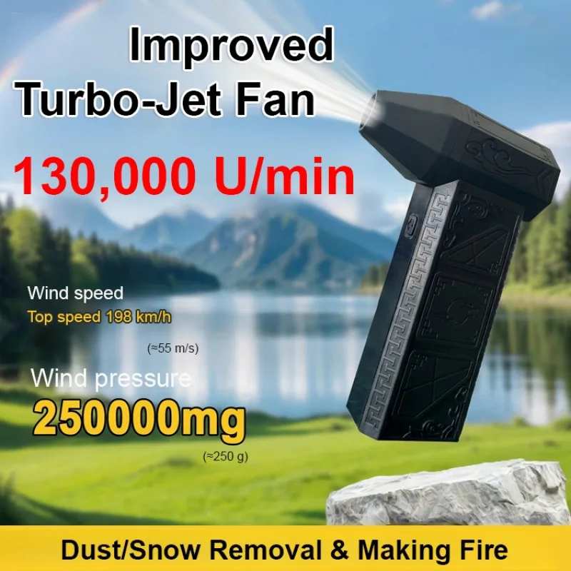 

Multi‑purpose Handheld Turbo Fan, New Powerful USB Rechargeable Cooler, Portable Personal Fan for Home Office Travel Use