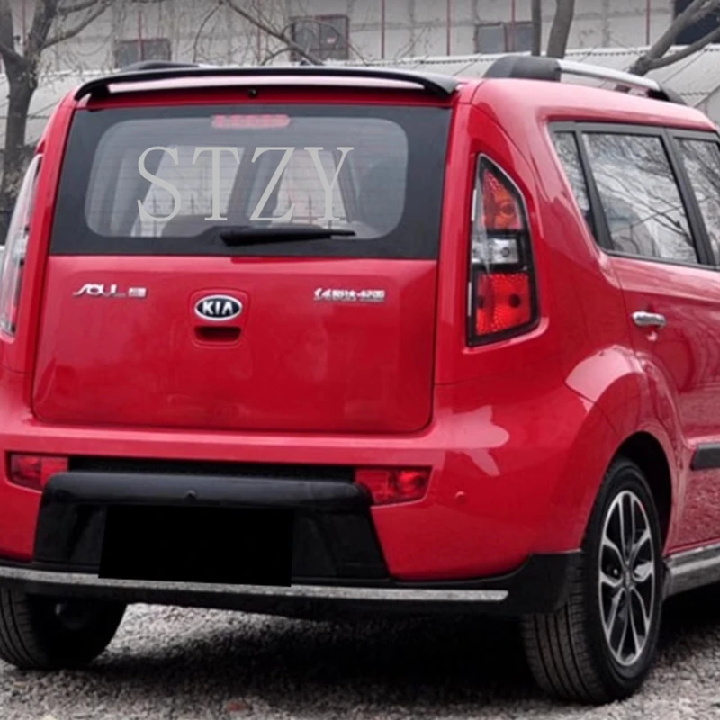 2010 - 2015 For Kia Soul ABS Material Unpainted Color Car Rear Roof Lip Spoiler Sport Accessories Kit