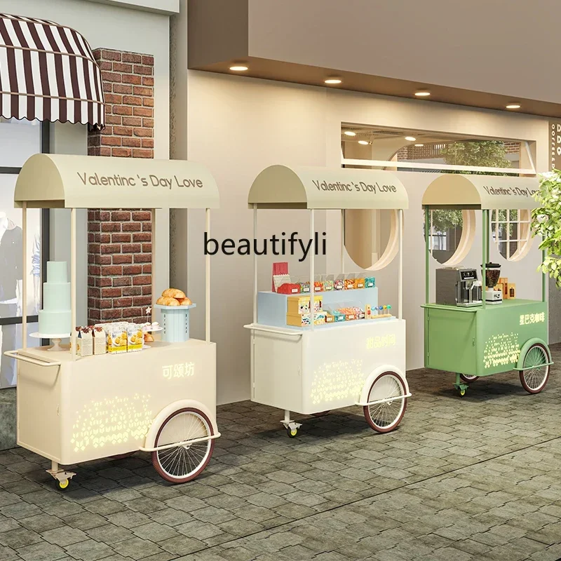 

53cqyMobile Luminous Food Truck Market Float Stall Bakery Coffee Shop Mei Chen Che