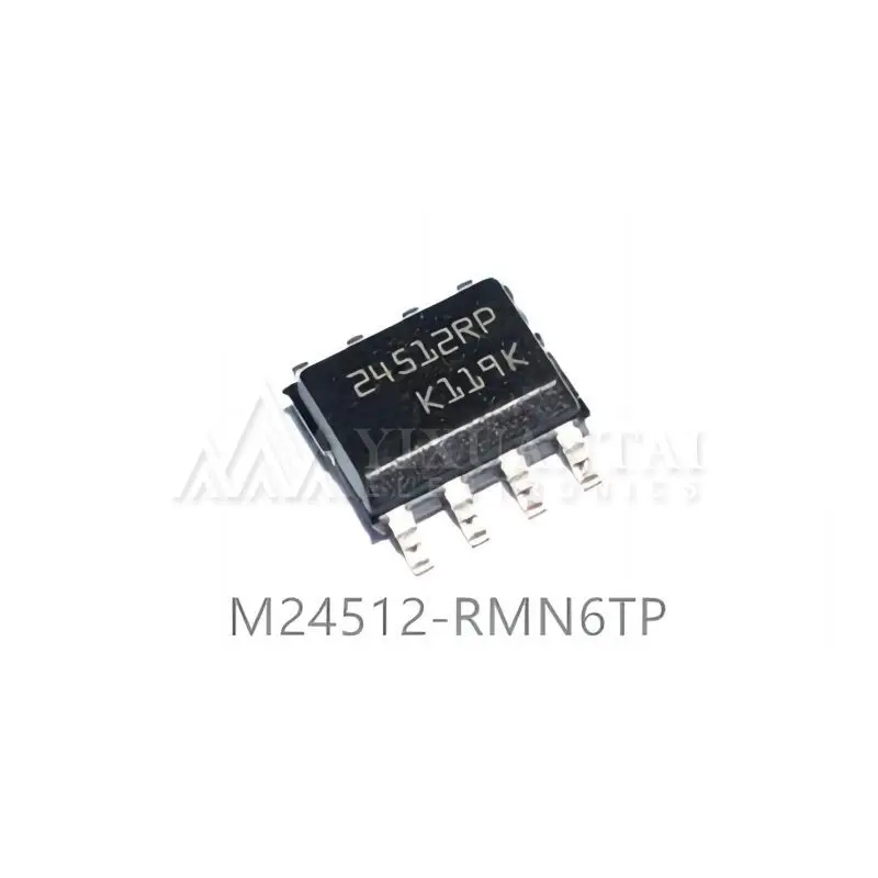 10pcs/Lot  M24512-RMN6TP IC EEPROM 512KBIT I2C 1MHZ 8SOIC New