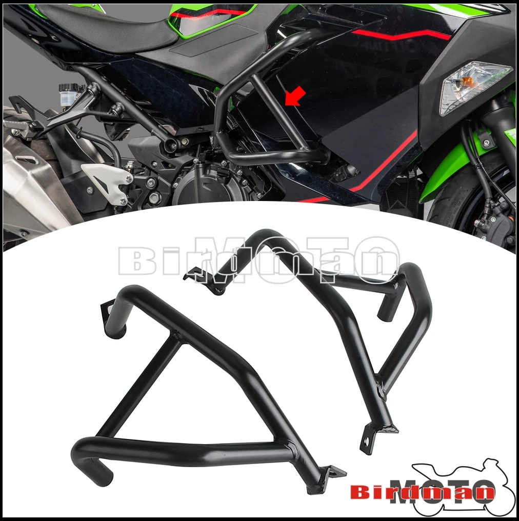 

For Kawasaki Ninja 400 250 2018-2023 Crash Bars Engine Guard Frame Protector Bumper Ninja400 2021 2020 Motorcycle Accessories