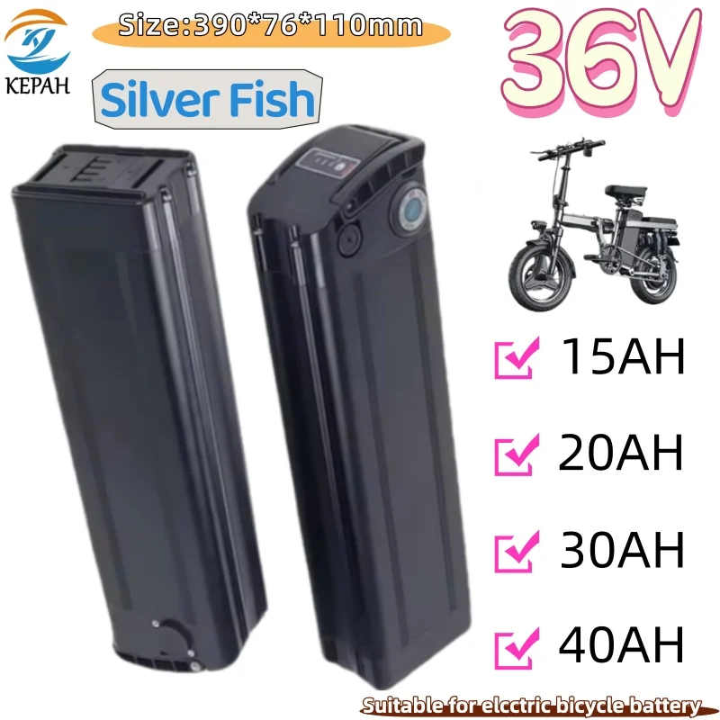 

36 В Silver fish Li-Ion 18650 аккумулятор для электрического велосипеда 36 В 15/20/30/40/50/60 Ач для литиевой батареи складной городской велосипед