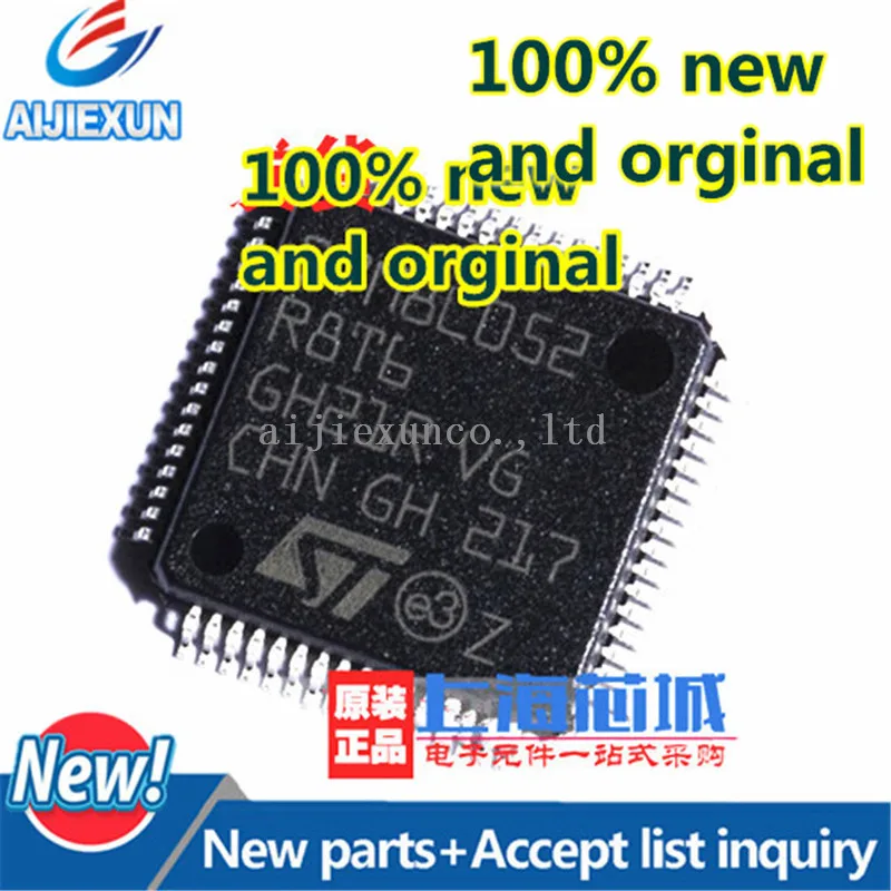 

10Pcs STM8L052R8T6 LQFP64 Value Line, 8-bit ultralow power MCU, 64-KB Flash in stock 100%New and original