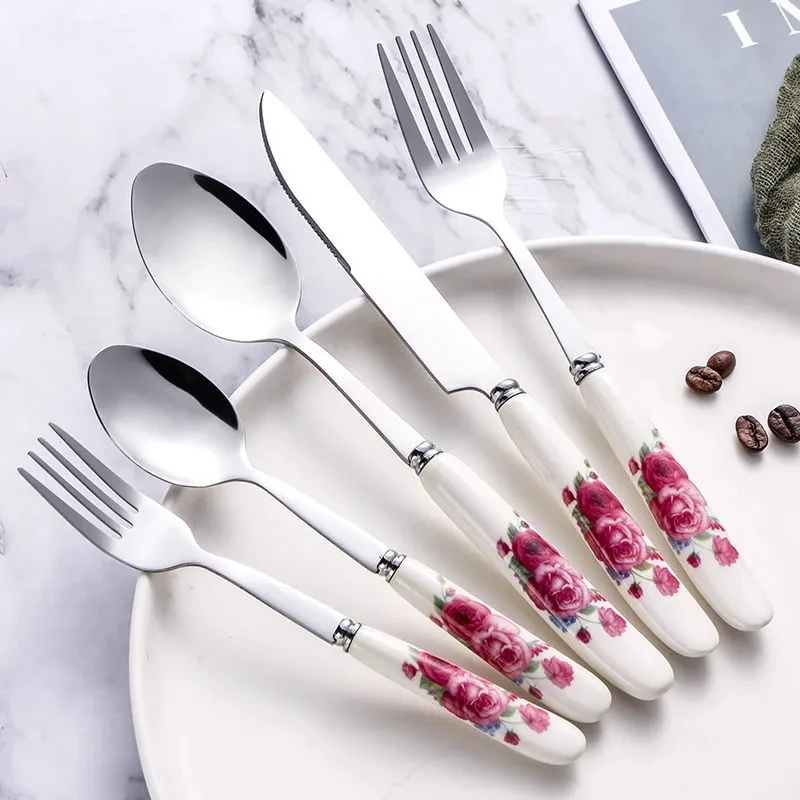 Stainless Steel Fork and Knife Spoon, China Fruit Fork, Cake Dessert Fork, Fashionable Tableware, 1PC