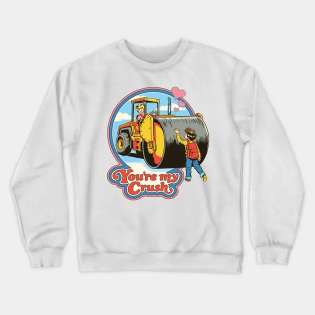 

Осенне-зимняя романтическая толстовка с роликовым юмором, «Ролик с рисунком «Ты мой Crush» для модного образа