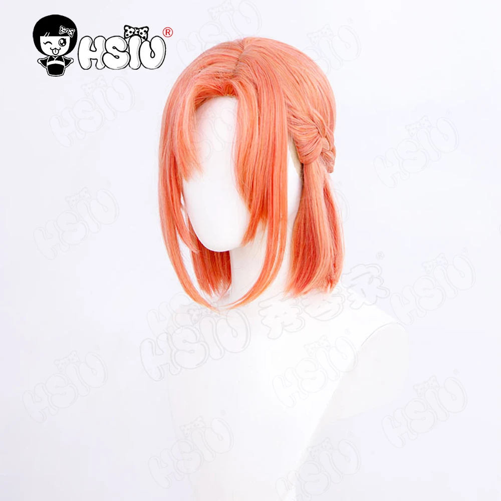 Kino himari cosplais paruka vlákno syntetická paruka anime šepot mi lodni láska píseň cosplais wig「hsiu 」mixed oranžová krátký wig+wig čepice