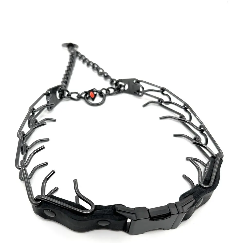 Quick Release Dog Training Collar with Swivel, Chrome-Plated Steel, 3.2mm Prongs for Large Dogs, 20-26 Neck