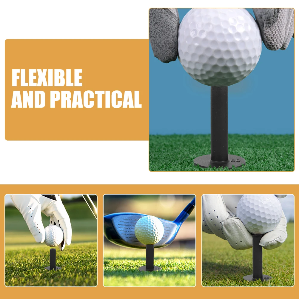 

10pcs Golf Tees Flexible Durable Light Weight Reusable Long Distance Roll Resistance Club Protection for Golf