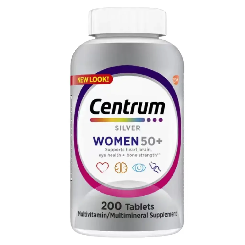 Centrum Shancun Silver Tablets in the United States, 200/275 capsules, 50 year old men and women, complex vitamin VC