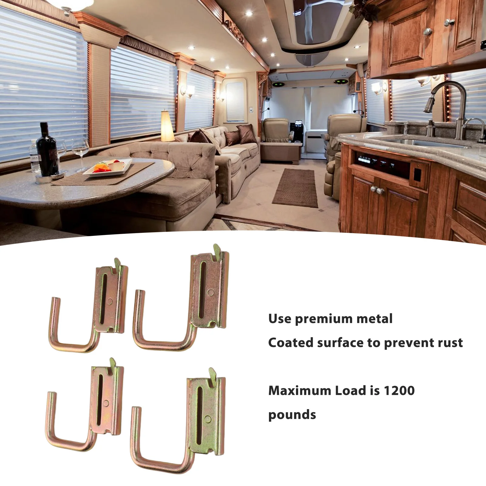 

E Track Hooks Maximum Load 1200 Pounds E Track J Hook Accessories for Rv Marine Bedroom Pickup Truck X Track J Hook