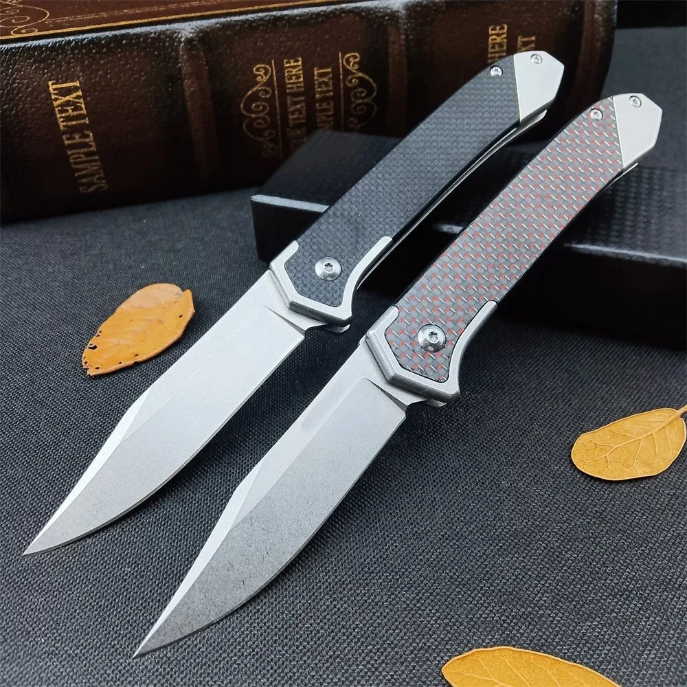 BOKER Magnum Rubico Folding Knife D2 Blade Carbon Fiber / G10 Handles Ourdoor Tactical EDC Tool Hunting Camping Knives