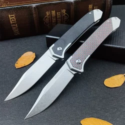 BOKER Magnum Rubico Folding Knife D2 Blade Carbon Fiber / G10 Handles Ourdoor Tactical EDC Tool Hunting Camping Knives