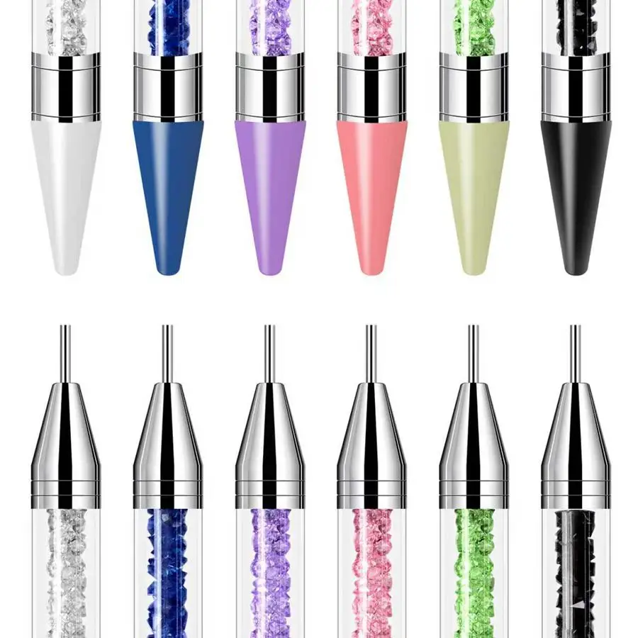 Brosse professionnelle pour Nail Art, 1 pièce, pour manucure, stylo à Double tête, stylo à pointe de peinture, poignée, outil de manucure, accessoire