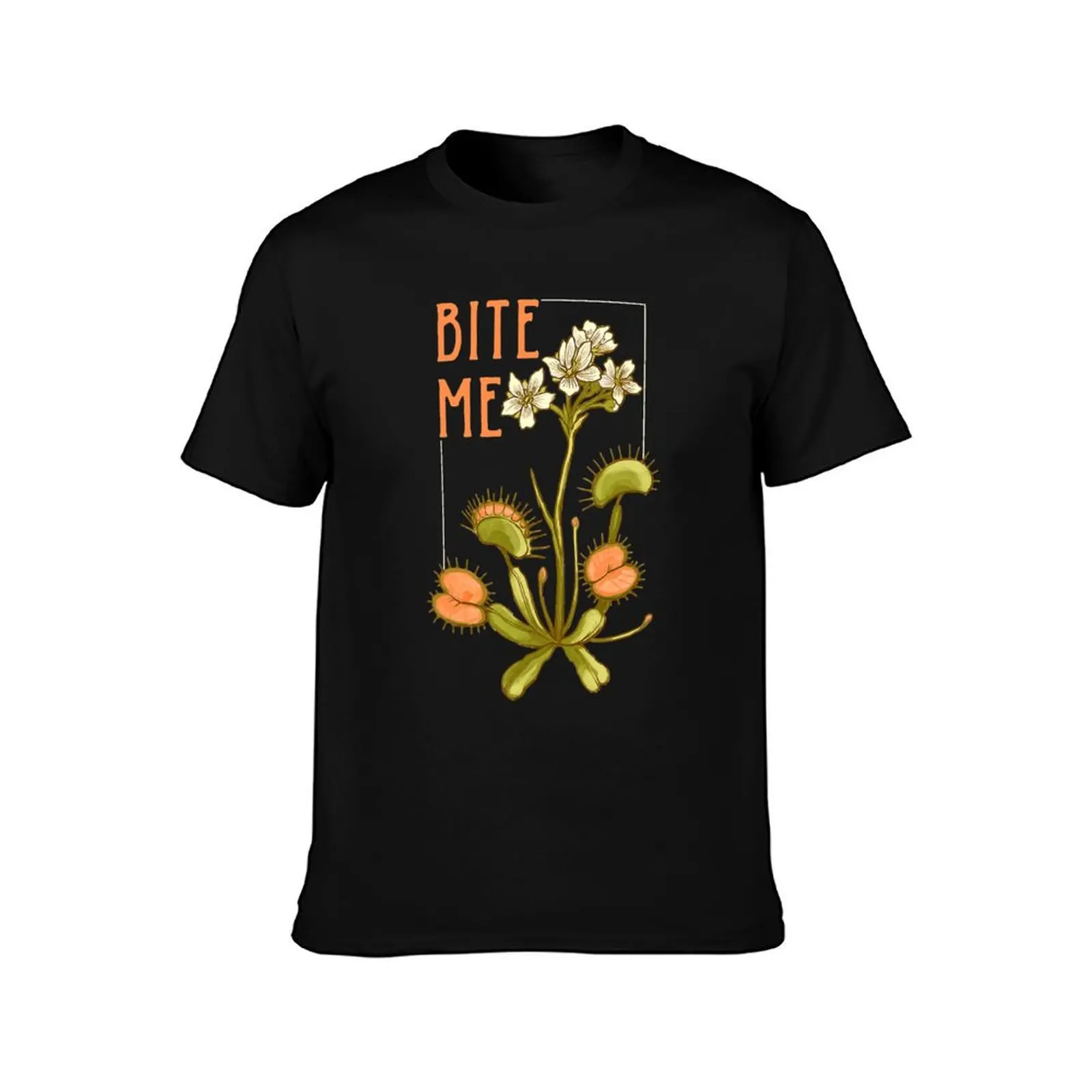 Venus Fly Trap Bite Me T-Shirt Street Fashion Casual Tee Shirt