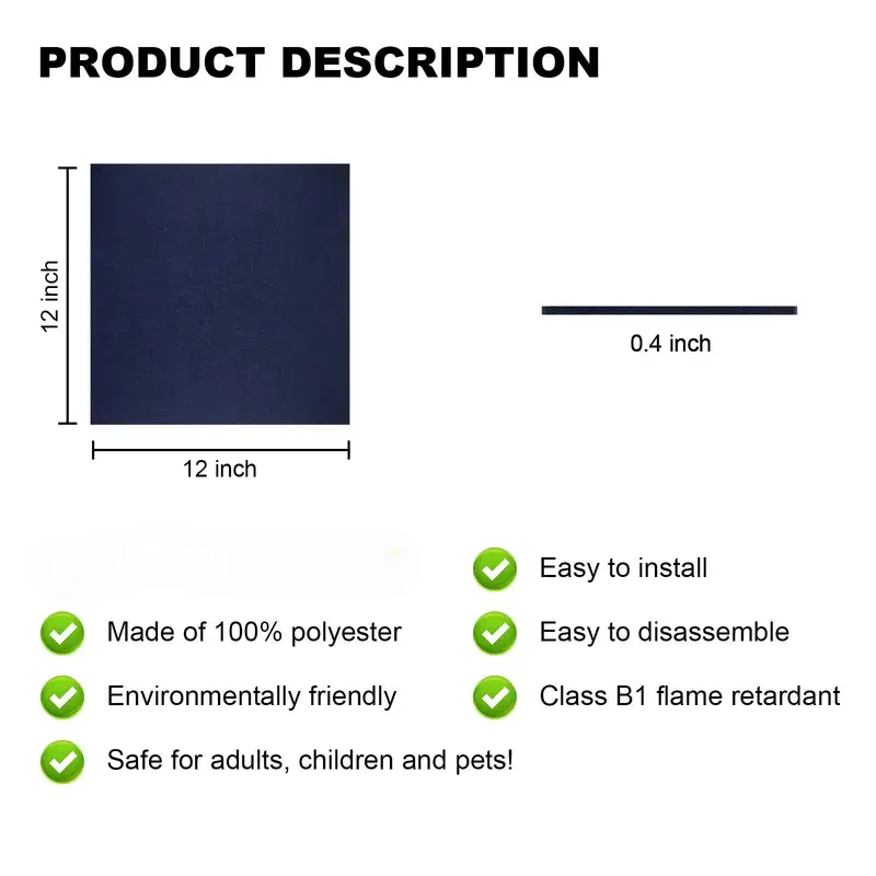 Soundproof Acoustic Panels Felt Wall Panel Tiles Cork Bulletin Boards Decorative Wallpaper for Wall Ceiling Living Room Decor