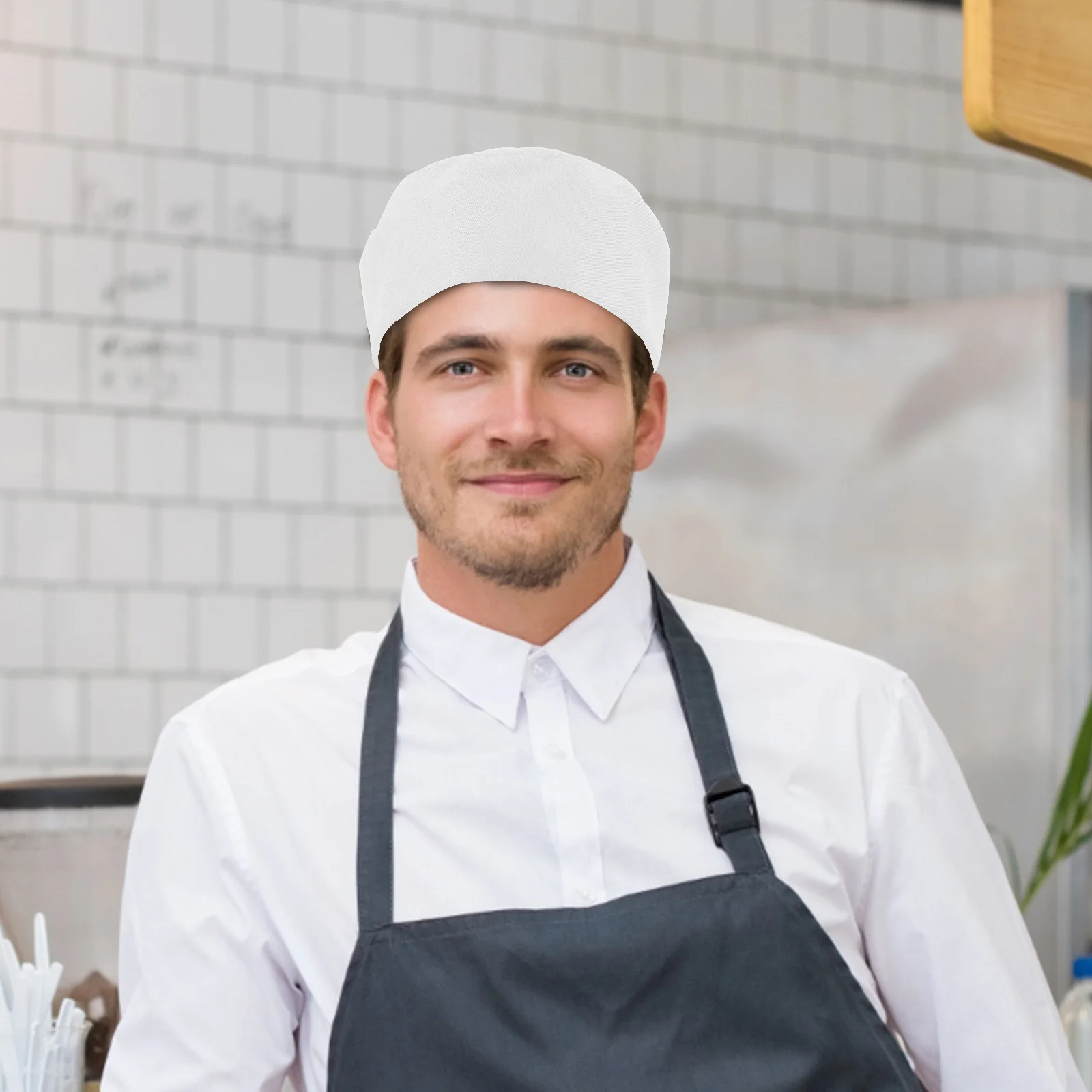 

Chef Hat Adult Food Working Cap Pastry Catering Chefs Baking Bakery Hats Service Reusable for Men