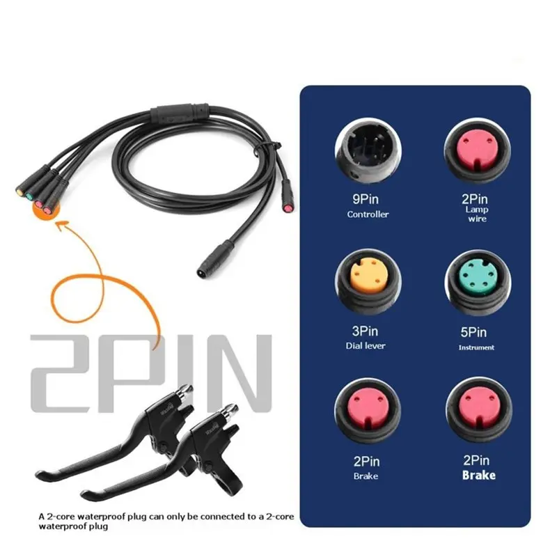 AB46-KT-35A Brushless Motor Controller+ 1-To-5 Connector Cable 36V 48V 1500W Sine Wave Mountain Bike