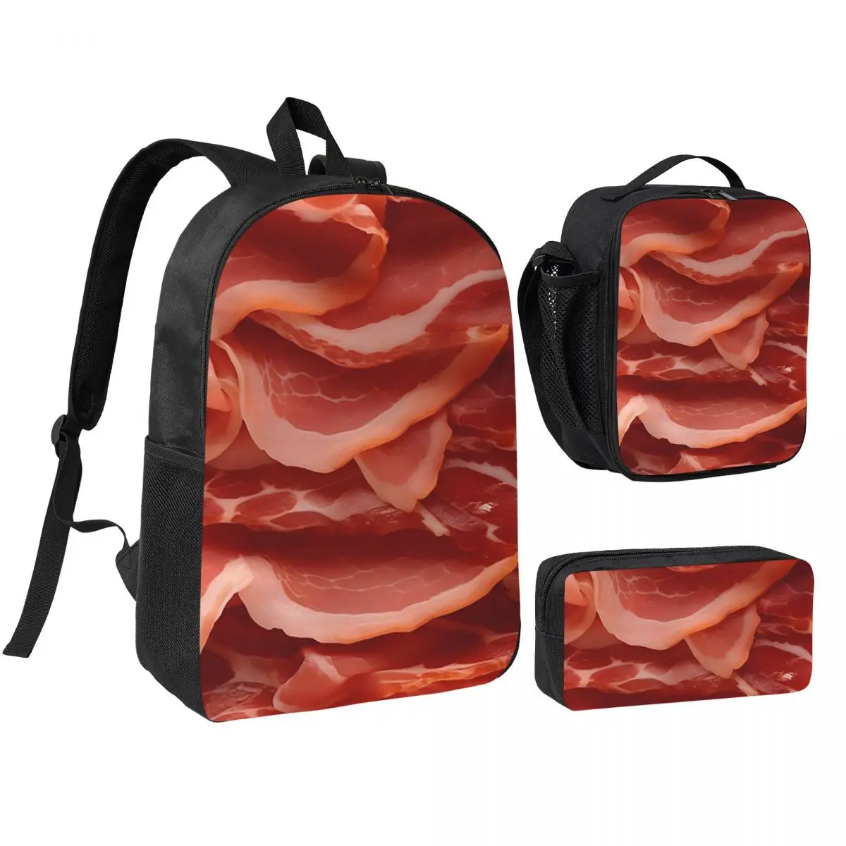 

Jamon Jamon Jamon Style 1 Backpack Student BookBag School Bag Shoulder Bags 3ps Insulated Lunch Bag Pencil Case