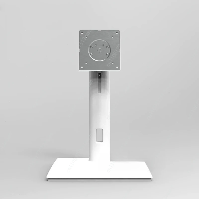 White Aluminum Monitor Stand Base, Universal Height Adjustable Swivel for 24-34 Inch LCD Screen Desk Mount