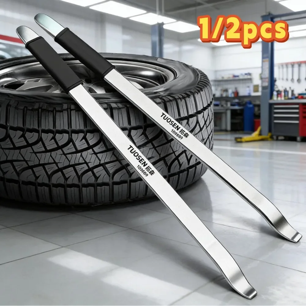 

1/2PCS Professional Tire Changer Pry Bar Tool-Durable Metal,Rubber Handle,Labor-Saving Design,Non-Damaging Pry Corner