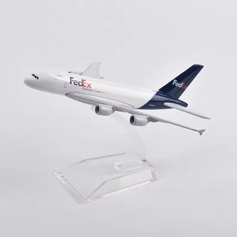 16cm fedex airplane A380 Plane Model Aircraft Diecast Metal 1/400 Scale  Model kids airplane