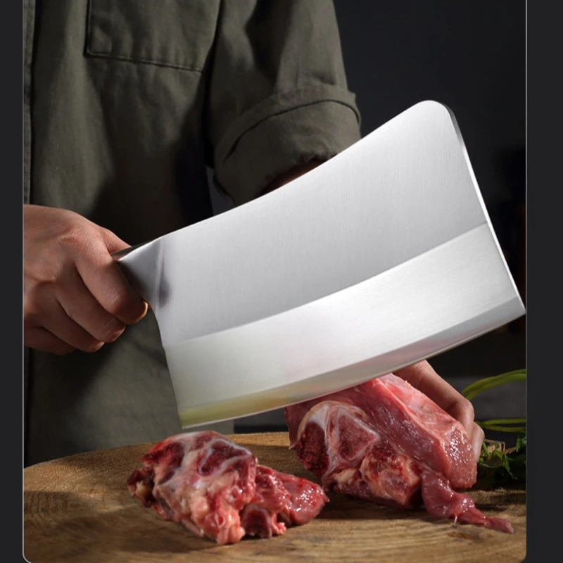 7Cr17mov Stainless Steel Kitchen Chopping Knife Bone Chopper Cleaver Germany Chef's Knife 3mm Blade Sandal Wood Handle Knives