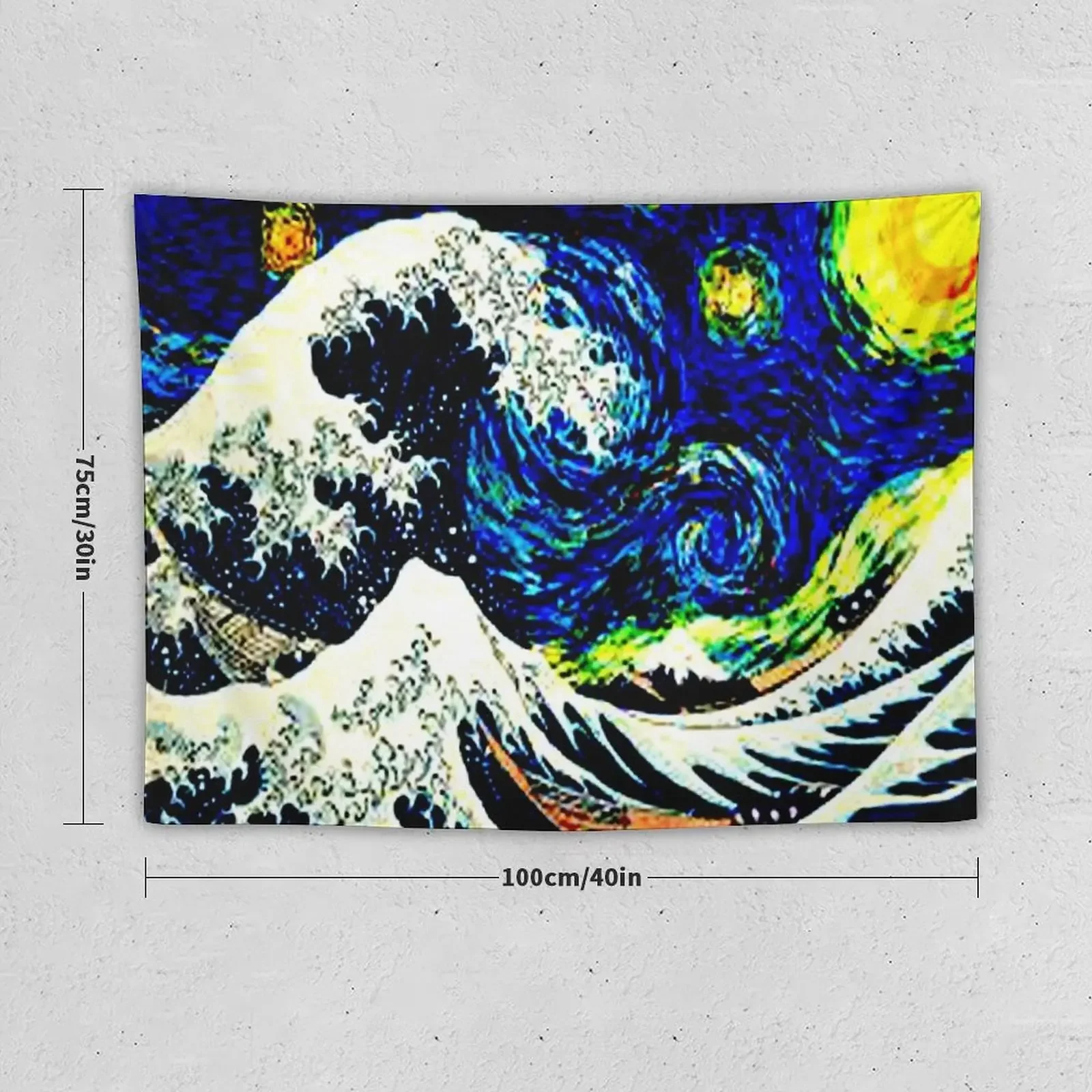 Starry Night Great Wave Tapestry Room Decorations Wall Hanging Wall Home Decorating Decoration Wall Tapestry