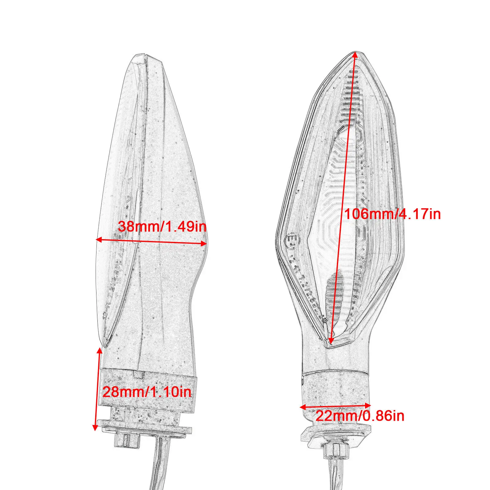 LED Rear Turn Signals For Honda CBR1000RA CBR1000RR 2017-2022 CBR1000S 2017-2019 Motorcycle flashing light