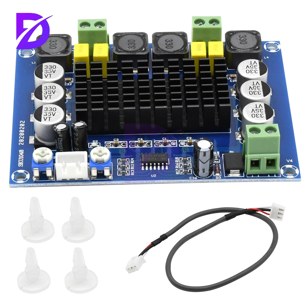 TPA3116D2 Digital Audio Amplifier Board, 2x120W Dual Channel Stereo, DC12-26V Low Power High Precision