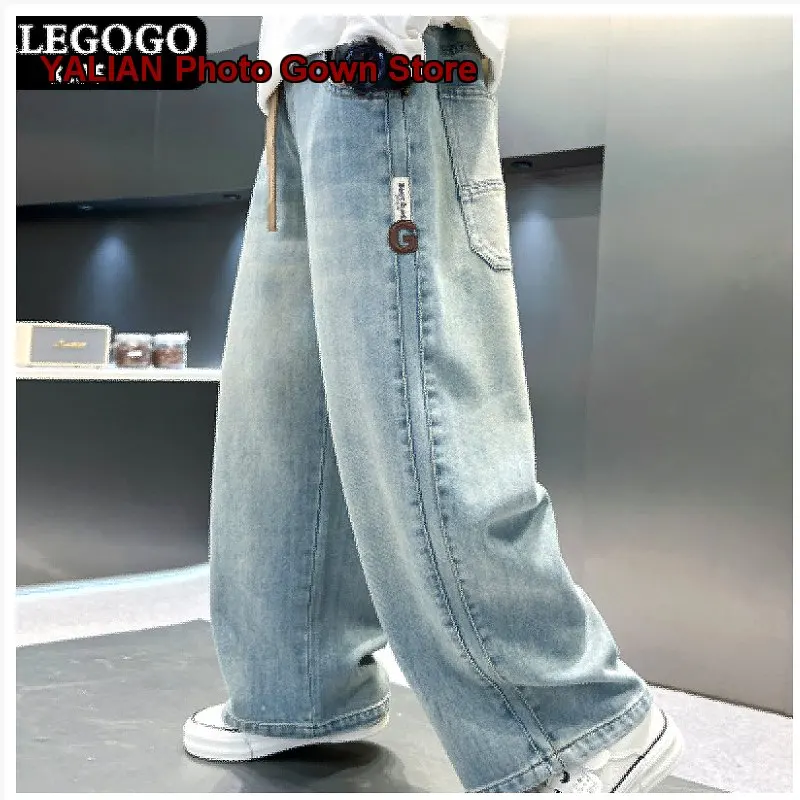 Boys Tops Pants Sets Kids Summer Thin Stylish Long Pants Older Kids