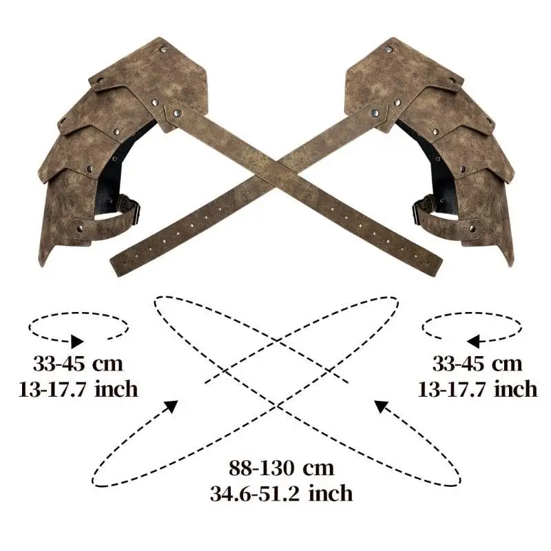 652F هالوين فارس الدروع القرون الوسطى الكتف درع عصر النهضة الدروع الصدر الدروع بولي Leather جلد الجسم مربط صدر الدروع