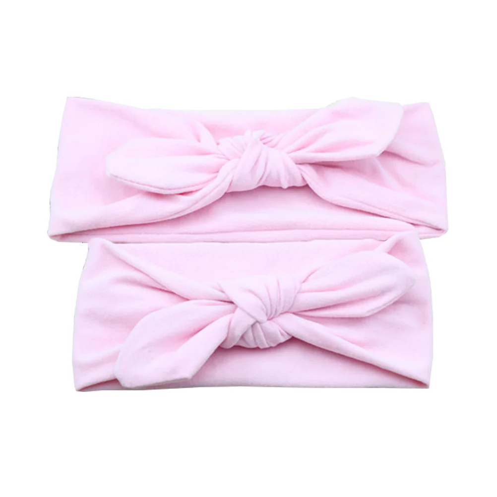 

Mom and Me Headband Baby Girls Headwrap Knot Hairband Hair Bow Set (Pink) Headbands Mom and Me Headband